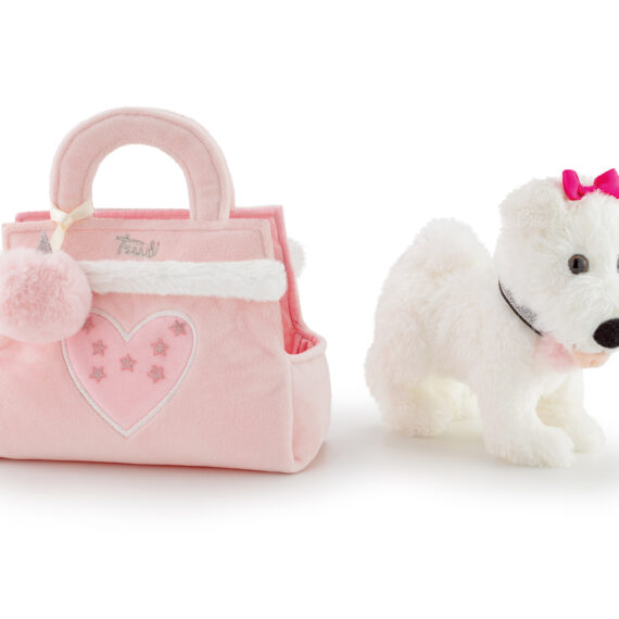 TRUDI PETS – Módna taška s maznáčikom, ružová so srdiečkom, 0m+