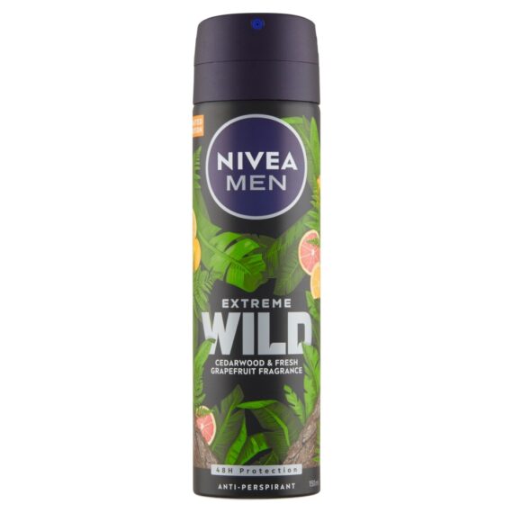 NIVEA Men Extreme Wild Cedarwood & Fresh Grapefruit Fragrance Sprej antiperspirant, 150 ml