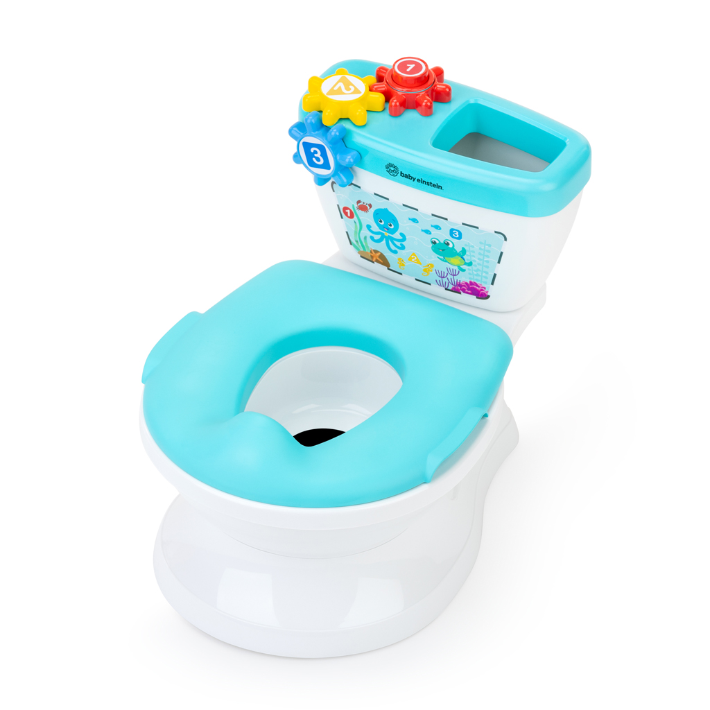 BABY EINSTEIN Toaleta detská so zvukom 2v1 Geared for Success™ 18m+