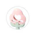 BABYONO Hrkálka s hryzačkou Strawberry 3m+