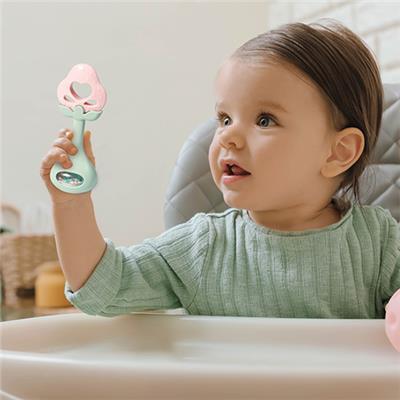 BABYONO Hrkálka s hryzačkou Strawberry 3m+