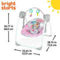 BRIGHT STARTS Hojdačka s melódiou Pink Paradise™ 0m+ do 9kg