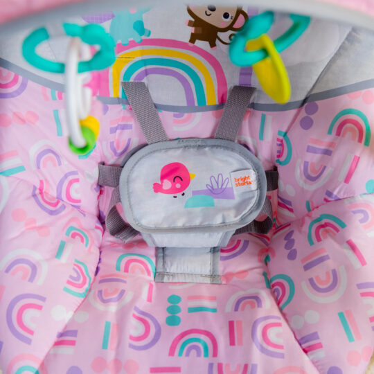 BRIGHT STARTS Hojdačka s melódiou Pink Paradise™  0m+ do 9kg