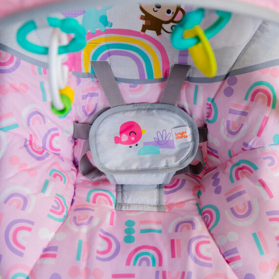 BRIGHT STARTS Hojdačka s melódiou Pink Paradise™  0m+ do 9kg