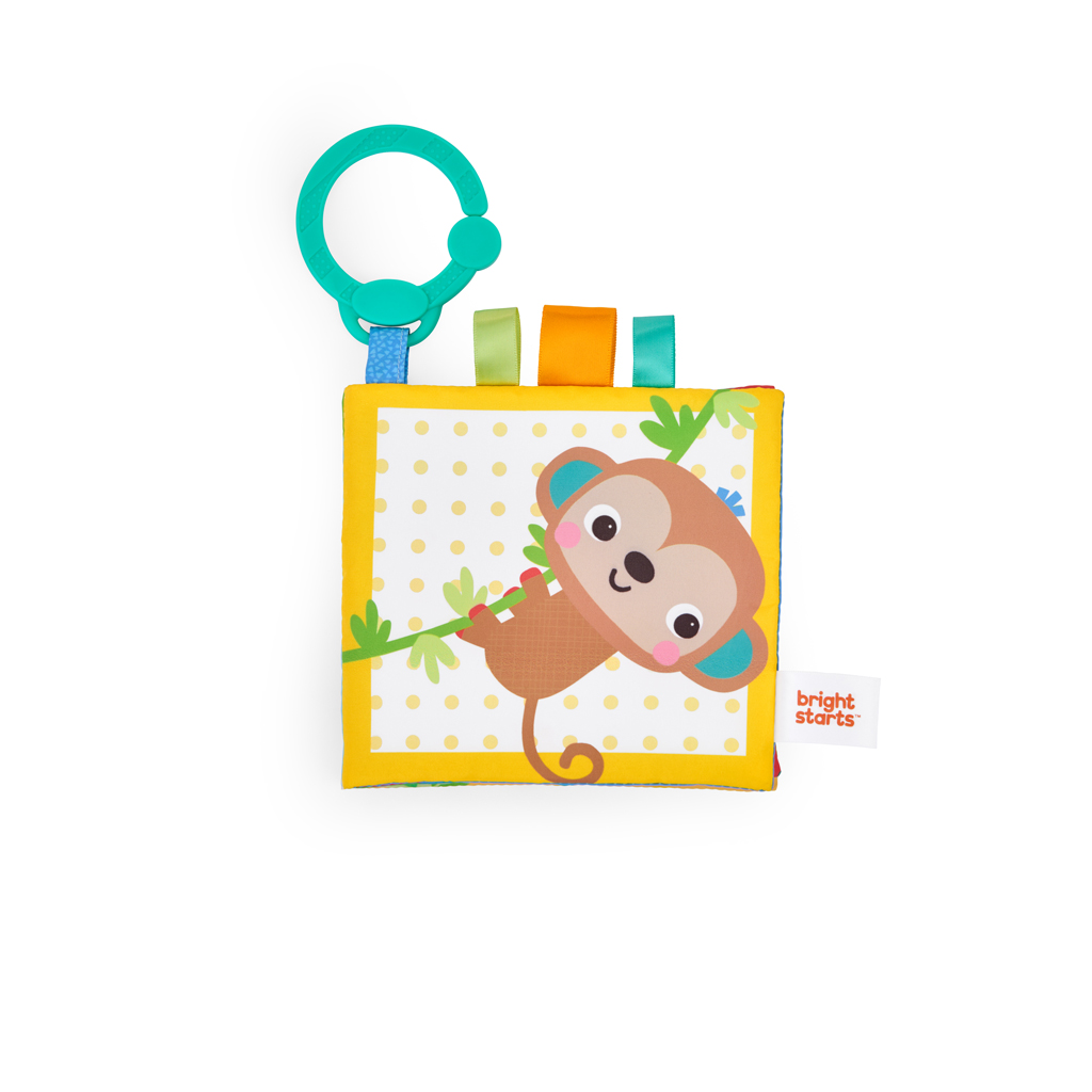BRIGHT STARTS Knižka senzorická na C krúžku Safari Buddies™ 0m+