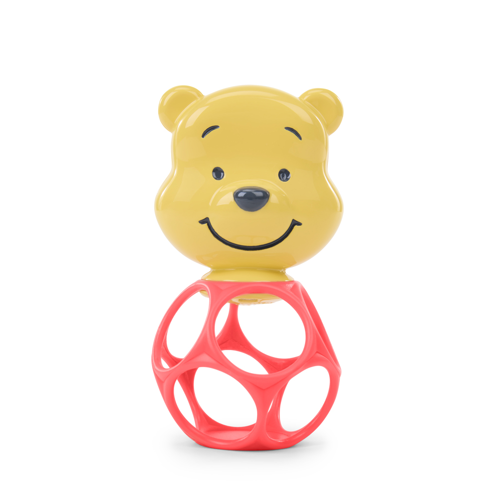 BRIGHT STARTS Hryzačka s hrkálkou Winnie the Pooh™ Hunny & Shake™ 2ks, 0m+