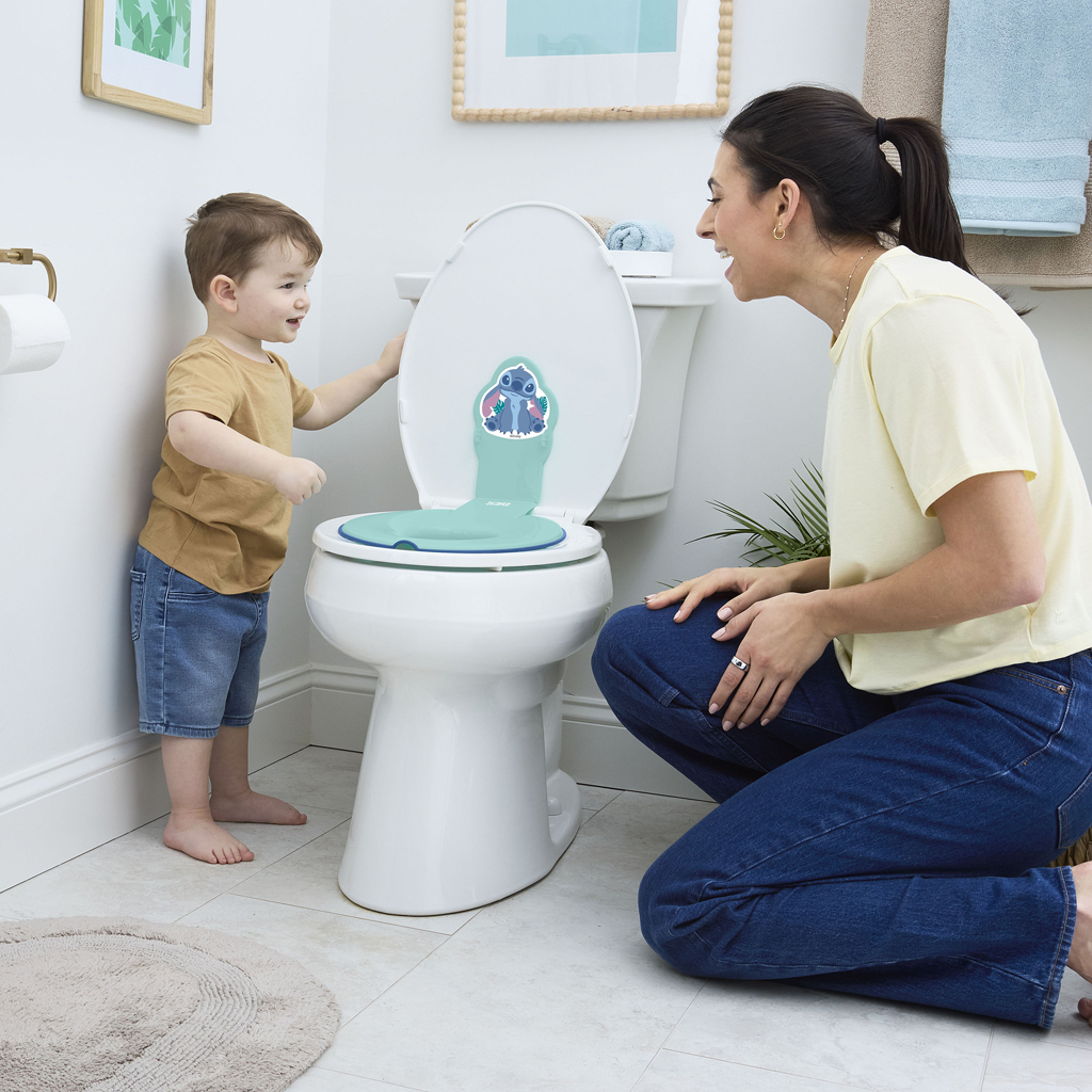 BRIGHT STARTS Redukcia na WC nalepovacia Flip & Sit™ STITCH™ 18m+, do 23kg