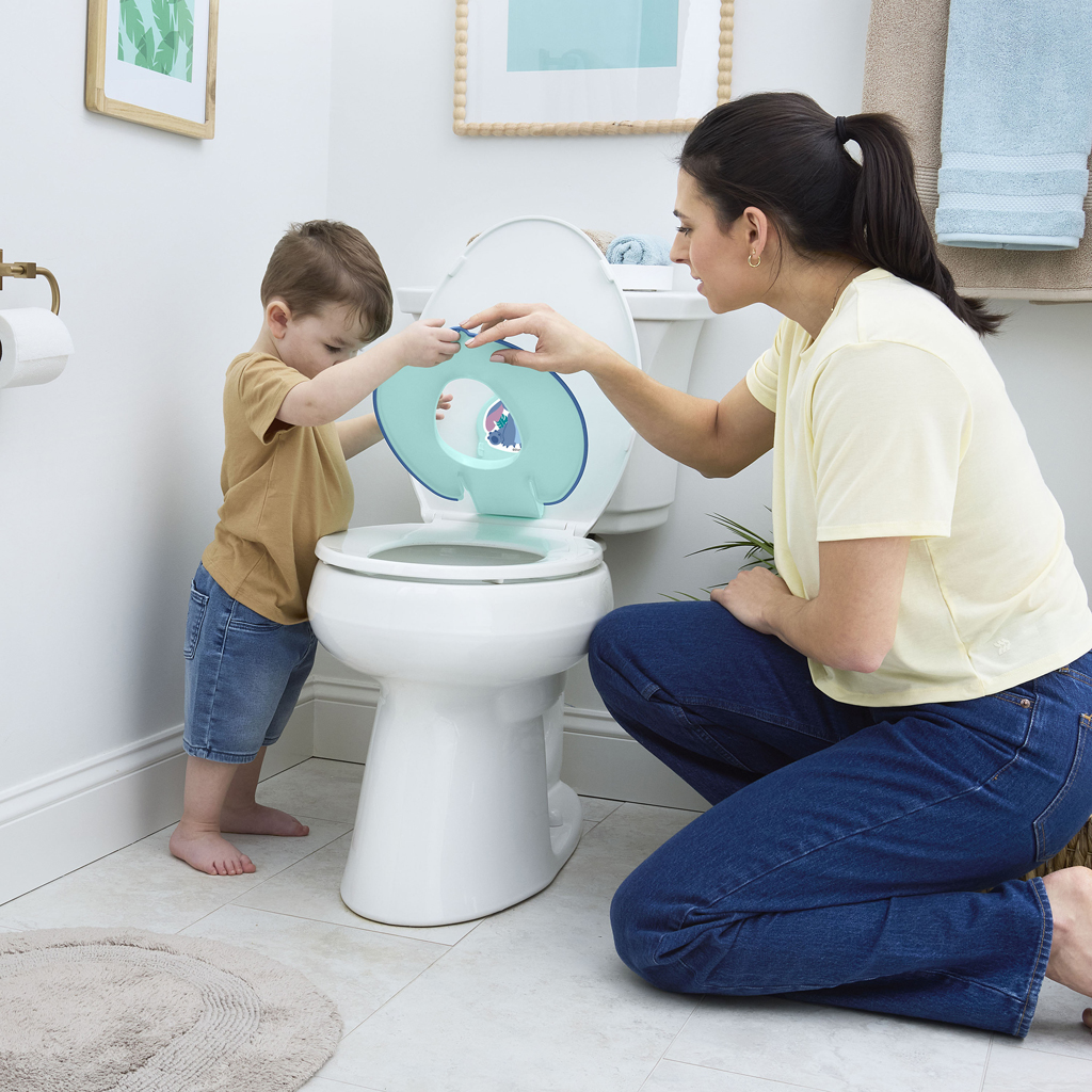 BRIGHT STARTS Redukcia na WC nalepovacia Flip & Sit™ STITCH™ 18m+, do 23kg