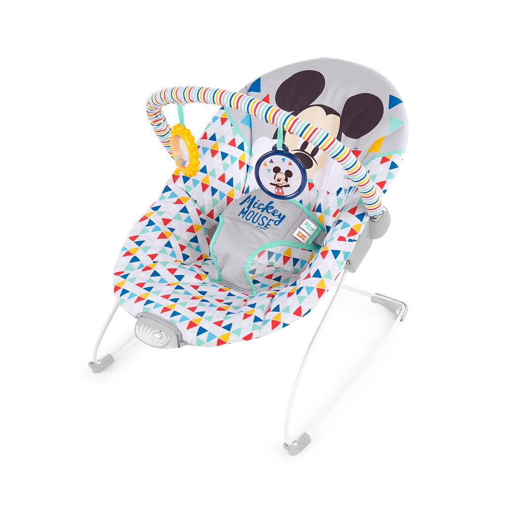 BRIGHT STARTS Lehátko vibrujúce MICKEY MOUSE Happy Triangles™ 0m+ do 9kg