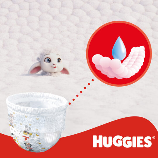 HUGGIES® Nohavičky jednorazové Little Movers Pants veľ. 4 (9-14 kg), 120 ks BOX