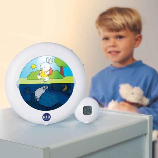 PABOBO Kid'Sleep podsvietený tréningový budík Classic White