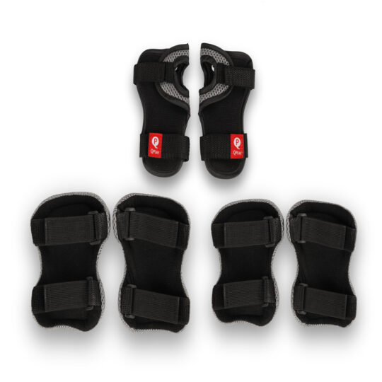 QPLAY Chrániče detské Black, vel. S, vek 3-5 rokov