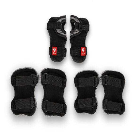 QPLAY Chrániče detské Black, vel. S, vek 3-5 rokov