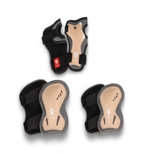 QPLAY Chrániče detské Khaki, vel. S, vek 3-5 rokov