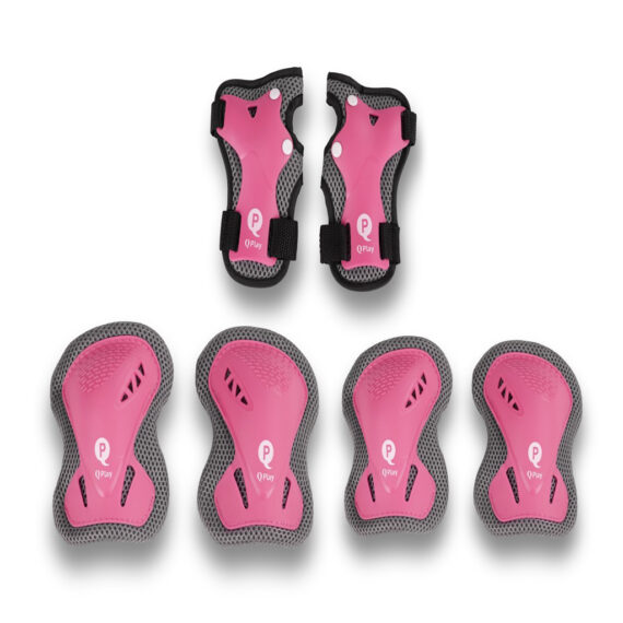 QPLAY Chrániče detské Pink, vel. S, vek 3-5 rokov