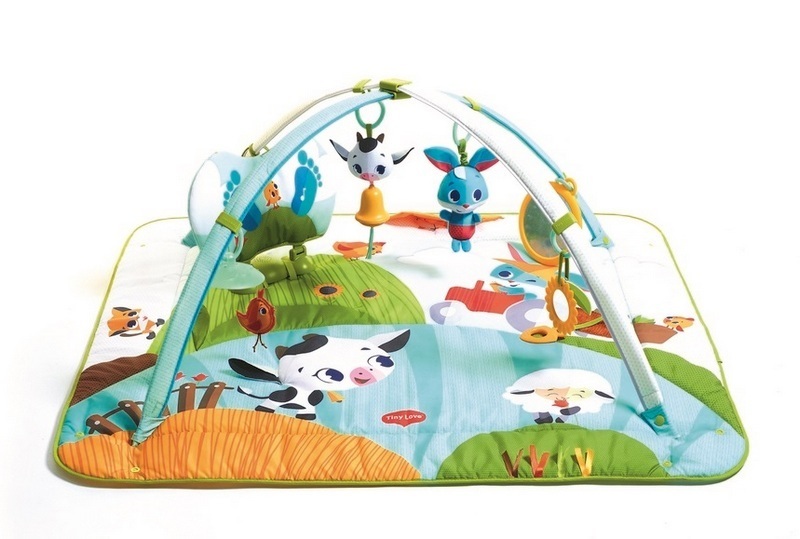 Tiny Love Hracia podložka s hrazdou Kick&Play – Farma, 0m+