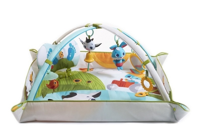 Tiny Love Hracia podložka s hrazdou Kick&Play – Farma, 0m+