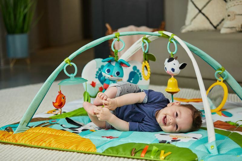 Tiny Love Hracia podložka s hrazdou Kick&Play – Farma, 0m+