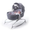Tiny Love Rocker Napper Heather, Multifunkčná kolíska so strieškou 3v1, 0m+, šedá