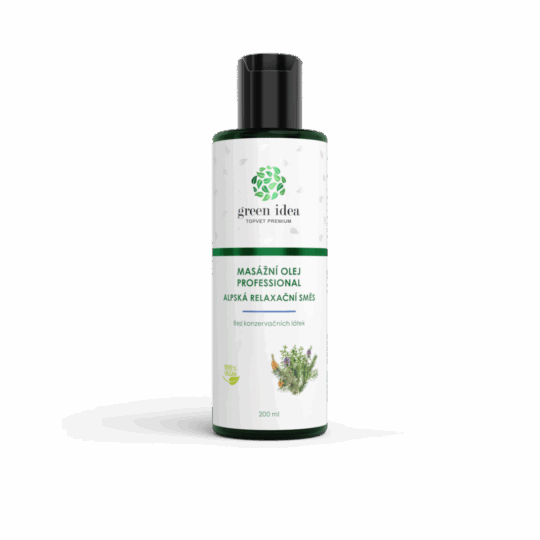 GREEN IDEA Alpská relax. směs mas. olej 200 ml