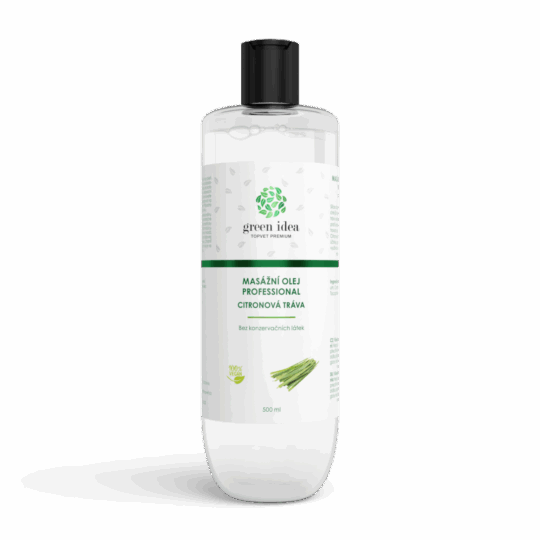 GREEN IDEA Citronová tráva masážní olej 500 ml