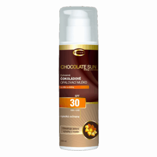 GREEN IDEA Čokoládové opalovací mléko OF 30 200 ml