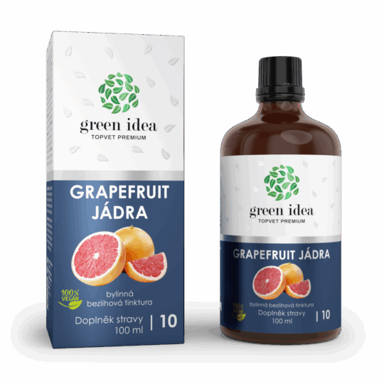 GREEN IDEA Grapefruit jádra – bezlihová tinktura 100 ml