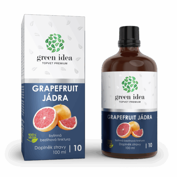 GREEN IDEA Grapefruit jádra – bezlihová tinktura 100 ml