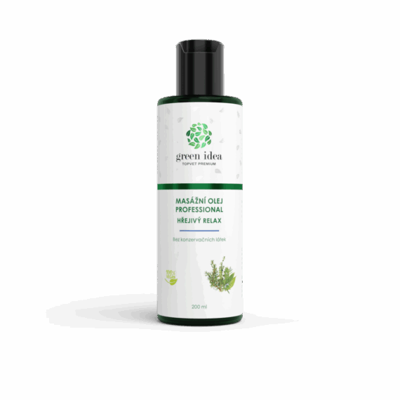 GREEN IDEA Hřejivý relax – masážní olej 200 ml