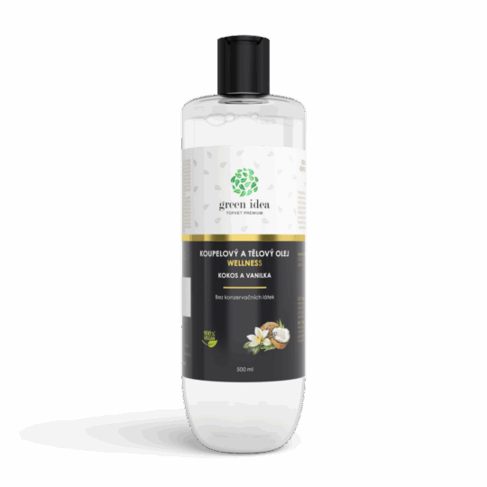 GREEN IDEA Kokos a vanilka v mandlovém oleji 500 ml