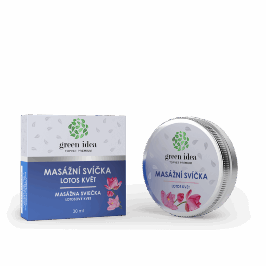 GREEN IDEA Masážní svíčka – Lotos květ 30 ml