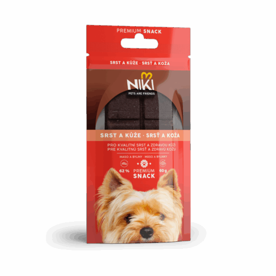 GREEN IDEA Niki snack – Srst a kůže 60 g