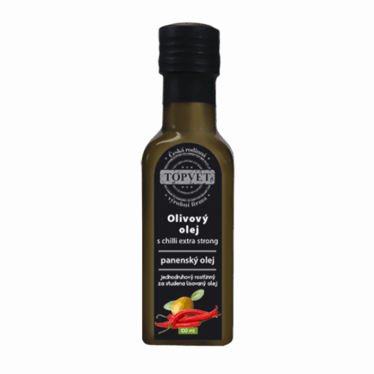 GREEN IDEA Olivový olej s chilli – extra silný 100 ml