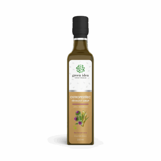GREEN IDEA Ostropestřec sirup – třtinový 250 ml