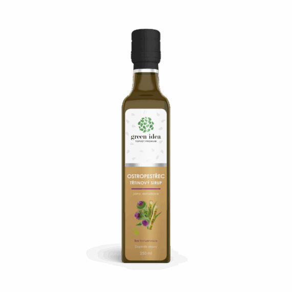 GREEN IDEA Ostropestřec sirup – třtinový 250 ml