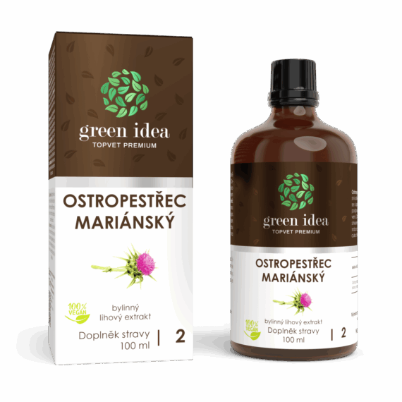 GREEN IDEA Ostropestřec tinktura – kapky 100 ml