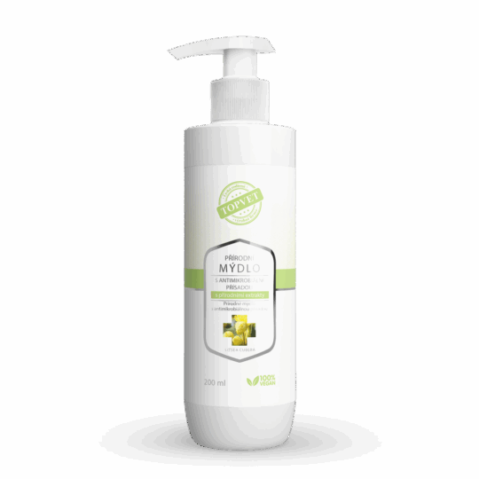 GREEN IDEA Přírodní mýdlo s antimikrobiální přísadou s přírodními extrakty 200 ml