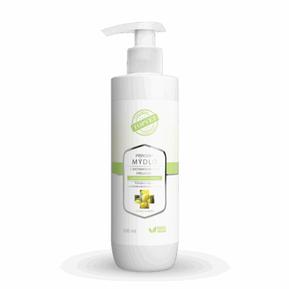 GREEN IDEA Přírodní mýdlo s antimikrobiální přísadou s přírodními extrakty 200 ml