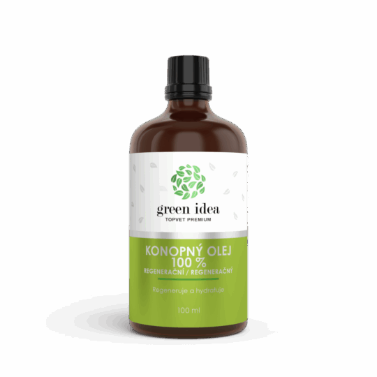 GREEN IDEA Regenerační konopný olej 100% 100 ml