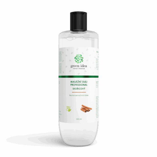 GREEN IDEA Skořicový masážní olej 500 ml