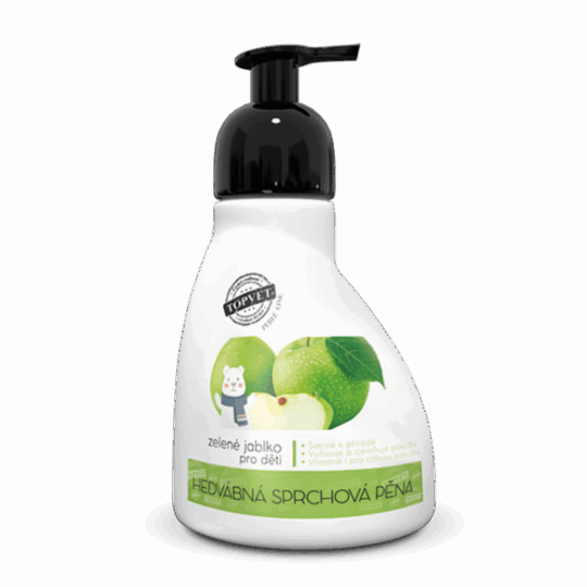 GREEN IDEA Sprchová pěna – zelené jablko – vhodné pro děti 300 ml
