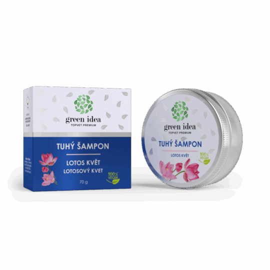 GREEN IDEA Tuhý šampon – Lotos květ 70 g