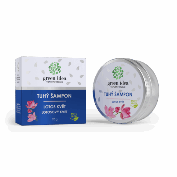 GREEN IDEA Tuhý šampon – Lotos květ 70 g