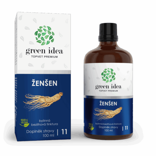 GREEN IDEA Ženšen – bezlihová tinktura 100 ml