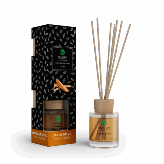 GREEN IDEA ​Ratanové vonné tyčinky – Santal dřevo 100 ml