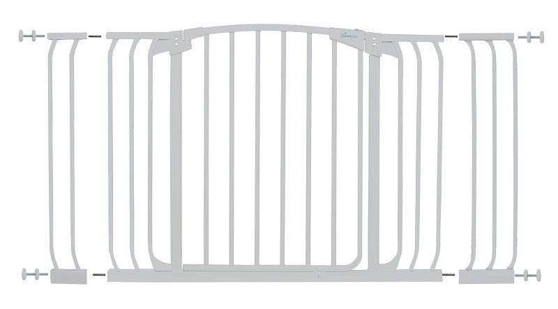 Dreambaby Kombinovaná súprava – bránka Chelsea (Š 97-106cm x V 75cm) + rozšírenie 9cm,18cm