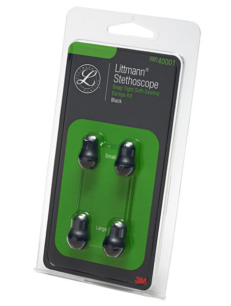 Littmann Sada náhradných olív na stetoskop, čierne