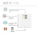ADE BE1723 Katharina Digitálna kúpeľňová váha s veľkým, dobre čitateľným displejom