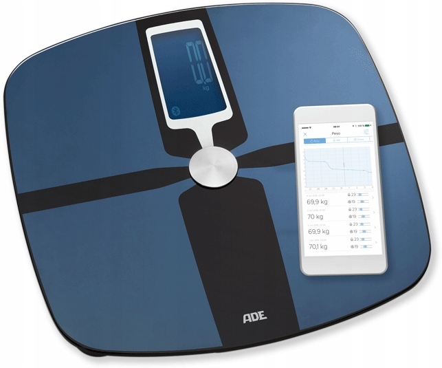 ADE FITVigo BA1600 Digitálna váha s analýzou zloženia tela s Bluetooth, čierna