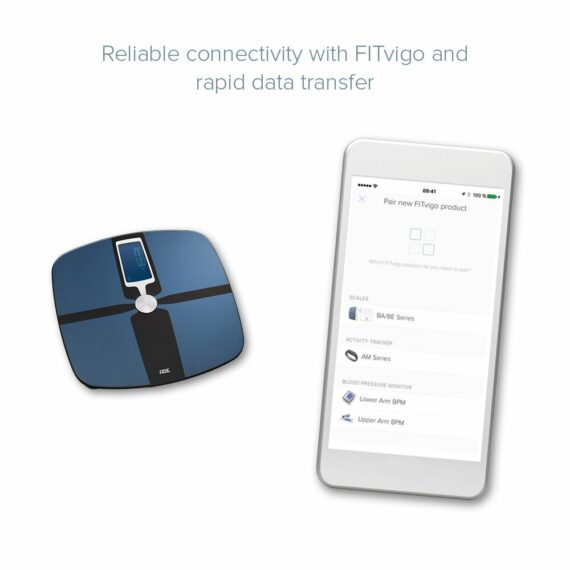 ADE FITVigo BA1600 Digitálna váha s analýzou zloženia tela s Bluetooth, čierna
